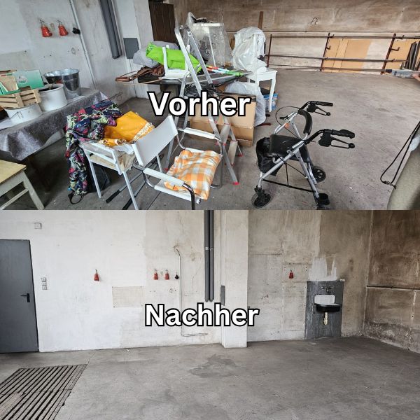 Kellerentrümpelung Leonberg vorher und nachher